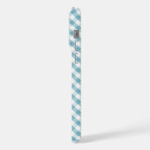 Niedlich Pastel Blue Gingham Pattern iPhone Hülle (Linke Seite)