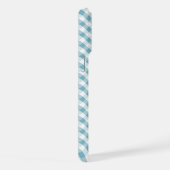 Niedlich Pastel Blue Gingham Pattern iPhone Hülle (Rechte Seite)