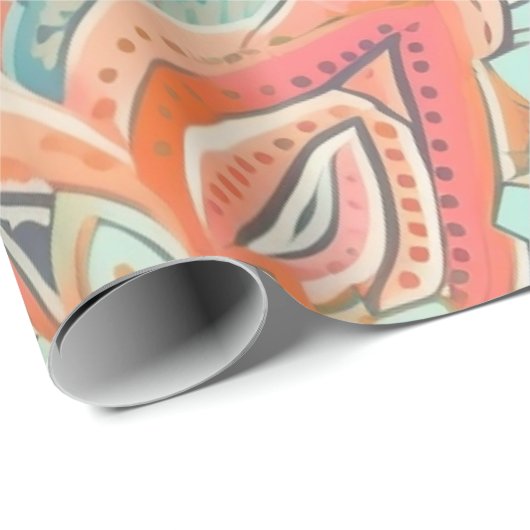 Niedlich Pastel Boho Chic Geschenkpapier (Rolleneckpunkt)