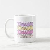 Niedlich Pastel Bold Groovy Teacher Kaffeetasse (Links)