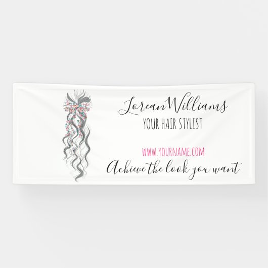 Niedlich Pastel Bride Wavy Friseur Friseur Salon B Banner (Horizontal)