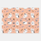 Niedlich Pastel Brown Boo Ghost Halloween Geschenkpapier Set (Vorderseite)