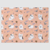 Niedlich Pastel Brown Boo Ghost Halloween Seidenpapier (Vorderseite)