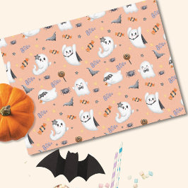Niedlich Pastel Brown Boo Ghost Halloween Seidenpapier