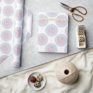 Niedlich Pastel Candy Kawaii Bunny Polka Dot Manda Geschenkpapier