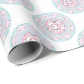 Niedlich Pastel Candy Kawaii Bunny Polka Dot Manda Geschenkpapier (Rolleneckpunkt)