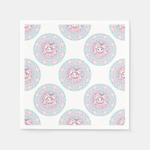 Niedlich Pastel Candy Kawaii Bunny Polka Dot Manda Serviette