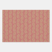 Niedlich Pastel Cartoon Gingerbread Mann Weihnacht Geschenkpapier Set (Vorderseite 2)