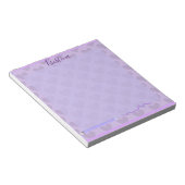 Niedlich Pastel Chic Lavender Personalisiert Notizblock (angewinkelt)