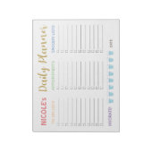 Niedlich Pastel Daily Planner Notizblock (Rotiert)