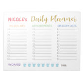 Niedlich Pastel Daily Planner Notizblock (Vorderseite)