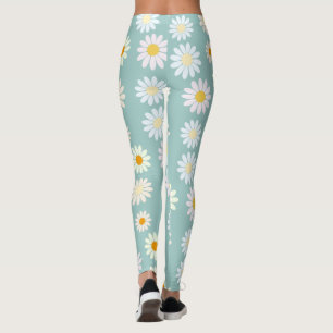 Niedlich Pastel Daisy Blume Blumengürtel Leggings
