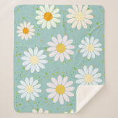 Niedlich Pastel Daisy Blume Blumengürtel Sherpadecke (Vorderseite)