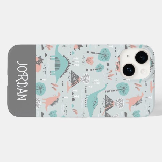 Niedlich Pastel Dinosaur Muster Case-Mate iPhone Hülle (Rückseite (Horizontal))