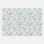 Niedlich Pastel Dinosaur Muster Geschenkpapier Set (Vorderseite)