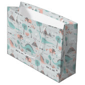 Niedlich Pastel Dinosaur Muster Große Geschenktüte
