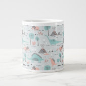 Niedlich Pastel Dinosaur Muster Jumbo-Tasse (Vorderseite)
