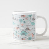 Niedlich Pastel Dinosaur Muster Jumbo-Tasse (Rechts)