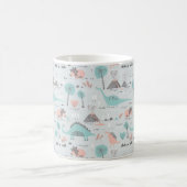 Niedlich Pastel Dinosaur Muster Kaffeetasse (Mittel)