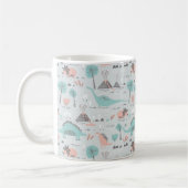 Niedlich Pastel Dinosaur Muster Kaffeetasse (Links)