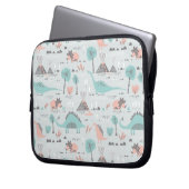 Niedlich Pastel Dinosaur Muster Laptopschutzhülle (Vorderseite Links)