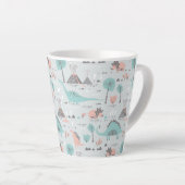 Niedlich Pastel Dinosaur Muster Milchtasse (Rechte Ecke)