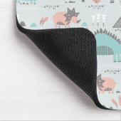 Niedlich Pastel Dinosaur Muster Mousepad (Ecke)