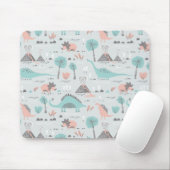 Niedlich Pastel Dinosaur Muster Mousepad (Mit Mouse)