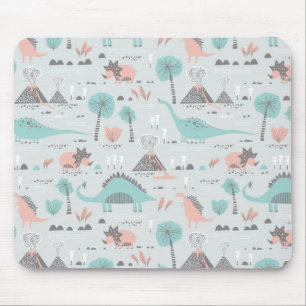 Niedlich Pastel Dinosaur Muster Mousepad