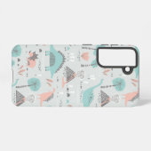 Niedlich Pastel Dinosaur Muster Samsung Galaxy Hülle (Rückseite (Horizontal))