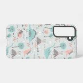 Niedlich Pastel Dinosaur Muster Samsung Galaxy Hülle (Rückseite (Horizontal))