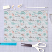 Niedlich Pastel Dinosaur Muster Seidenpapier (Handwerk)