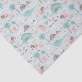 Niedlich Pastel Dinosaur Muster Seidenpapier (Ausschnitt)