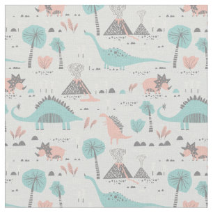 Niedlich Pastel Dinosaur Muster Stoff