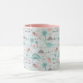 Niedlich Pastel Dinosaur Muster Tasse (Zentrum)