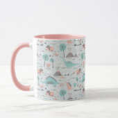 Niedlich Pastel Dinosaur Muster Tasse (Links)