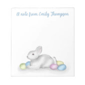 Niedlich Pastel Easter Bunny Einfache Klassik Mini Notizblock (Vorderseite)