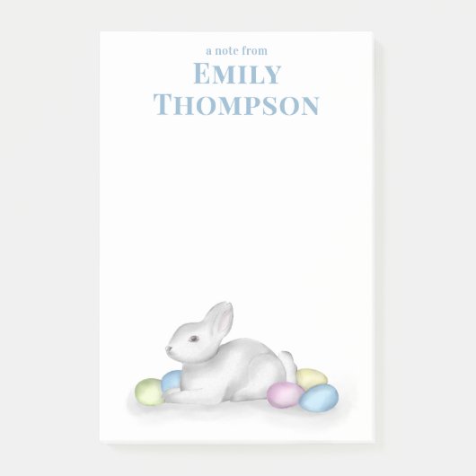 Niedlich Pastel Easter Bunny Einfache Klassik Mini Post-it Klebezettel (Vorderseite)