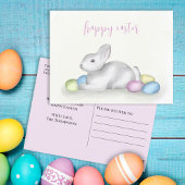 Niedlich Pastel Easter Bunny Einfache Klassische F Postkarte