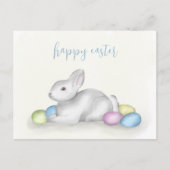 Niedlich Pastel Easter Bunny Einfache Klassische F Postkarte (Vorderseite)