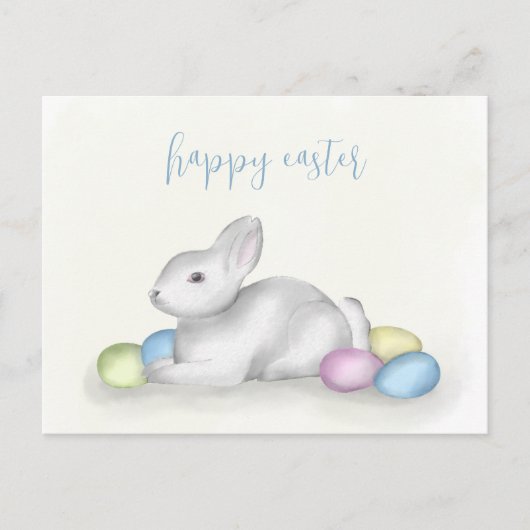 Niedlich Pastel Easter Bunny Einfache Klassische F Postkarte (Vorderseite)