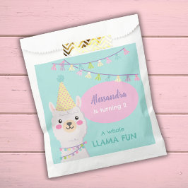 NIEDLICH PASTEL FARBE LLAMA BIRTHTAG GESCHENKTÜTCHEN