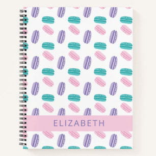 Niedlich Pastel farbenfrohe Kawaii Macarons Person Notizblock