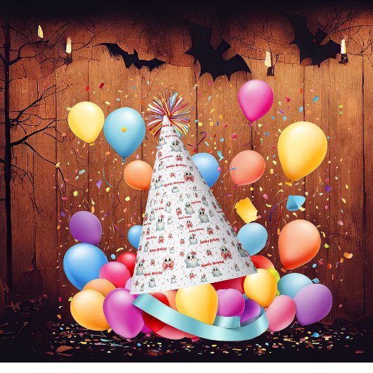 Niedlich Pastel Ghost Thema Custom Geburtstag Partyhütchen