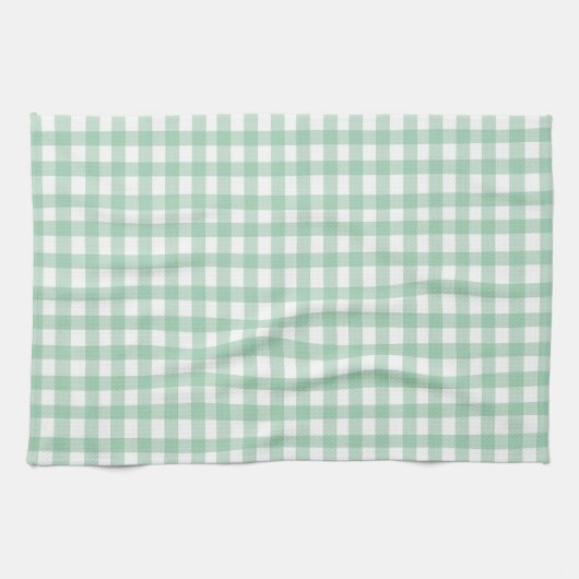Niedlich Pastel Green Gingham Geschirrtuch (Horizontal)
