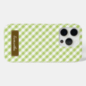Niedlich Pastel Green Gingham Pattern Case-Mate iPhone Hülle (Rückseite (Horizontal))