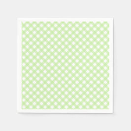 Niedlich Pastel Green Gingham Pattern Napkins Serviette