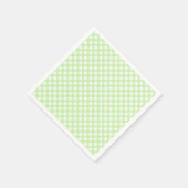 Niedlich Pastel Green Gingham Pattern Napkins Serviette (Ecke)