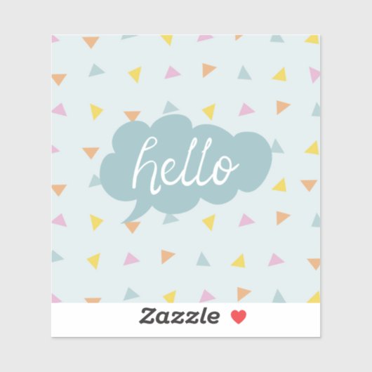 Niedlich Pastel Hello Aufkleber (Blatt)