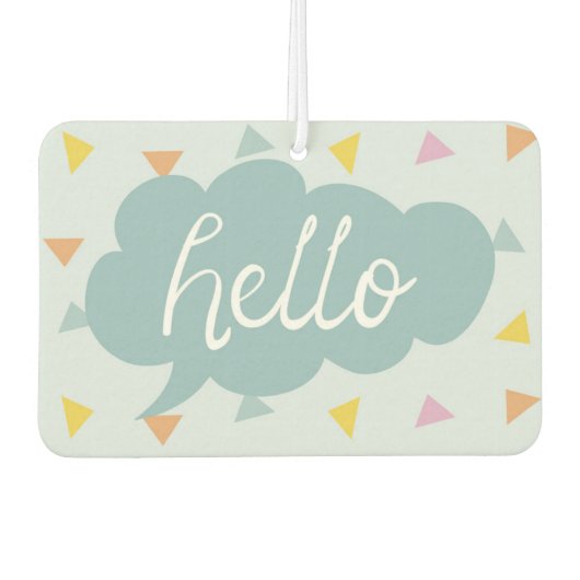 Niedlich Pastel Hello Autolufterfrischer (Vorderseite)